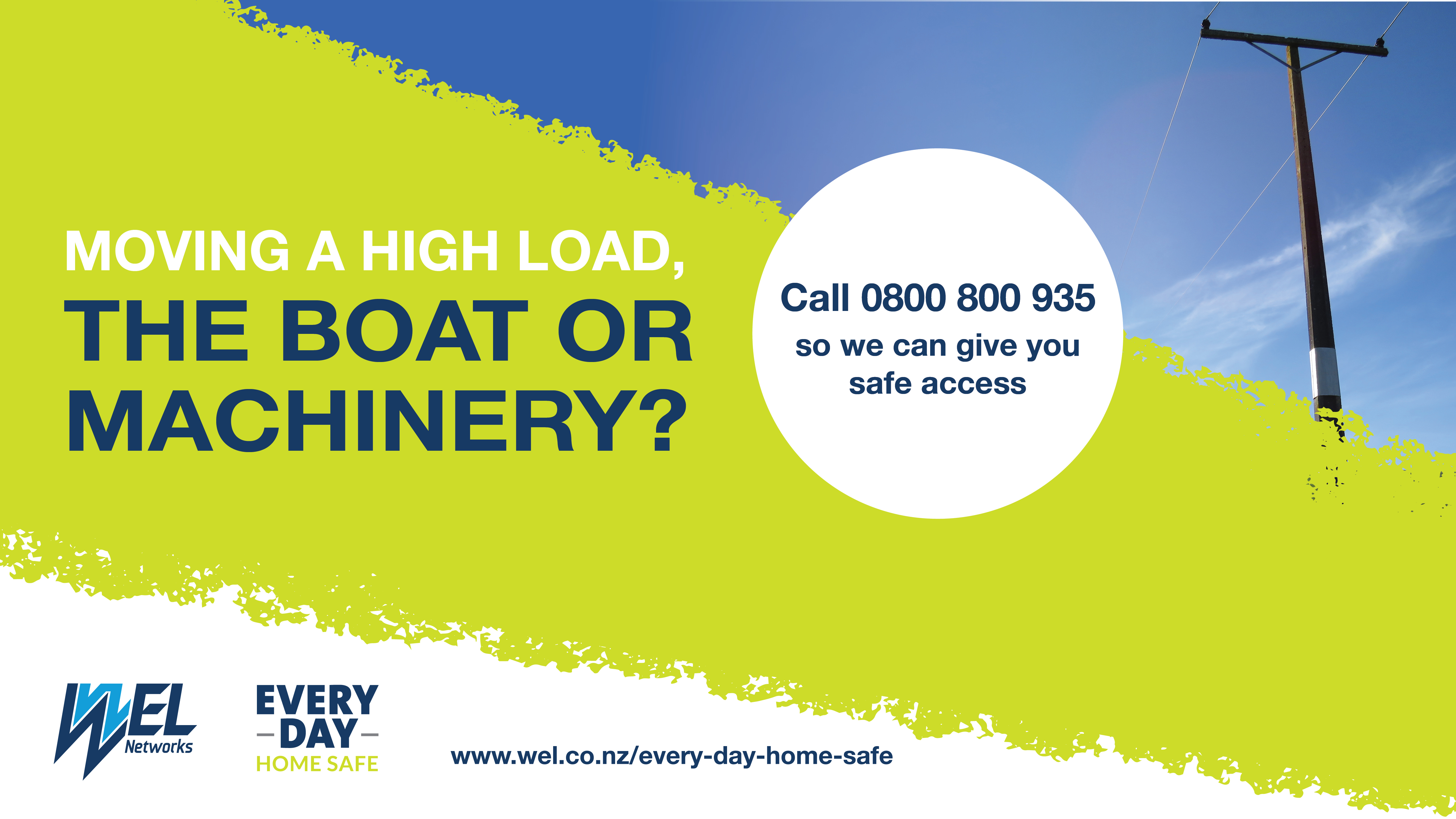 Moving a high load, the boat, or machinery? Call 0800 800 935 so we can give you safe access